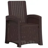 vidaXL Liegesessel Garten Rattan-Optik Braun PP