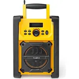 Nedis FM Batterie-/Elektro-Baustellenradio gelb/schwarz (RDFM3100YW)