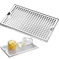 Vevor 304 Edelstahl-Tropfschale, Bierabtropfschale mit 4 Rutschfesten Gummipads &