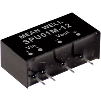 MeanWell Mean Well SPU01N-12 DC/DC-Wandlermodul 84mA 1W Anzahl Ausgänge:
