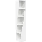 MOBCANT Modern Eckschrank & Aufbewahrungsschränke Holzwerkstoff Schließfächer mit Stauraum Spind Schrank für Abstellraum Keller Flur Schlafzimmer (27,5 x 27 x 140 cm)