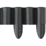 Cellfast ECO Rasenkante Palisade Gartenpalisade Raseneinfassung Beetumrandung Dekorativ UV-Strahlenbeständig Anthrazit 2,4m