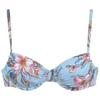 LASCANA Bügel-Bikini-Top Damen hellblau-bedruckt Gr.36 Cup C