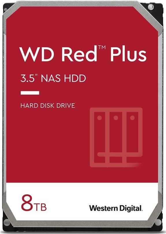 WD Red Plus WD80EFPX - Festplatte - 8 TB - intern - 3.5" (8.9 cm) - SATA 6Gb/s - 5640 rpm - Puffer: 256 MB (WD80EFPX)