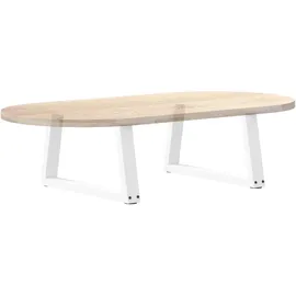 vidaXL Couchtischbeine V-Form 2 Stück Weiß 50x(30-31,3) cm Stahl