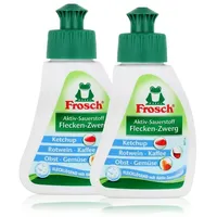 FROSCH 2x Frosch Aktiv-Sauerstoff Fleck-Entferner 75 ml - Flecklösend mit Akt Fleckentferner