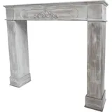 Casa Padrino Landhausstil Kaminumrandung Antik Graubraun 108 x 23 x H. 98 cm - Handgefertigte Kaminumrandung im Shabby Chic Look
