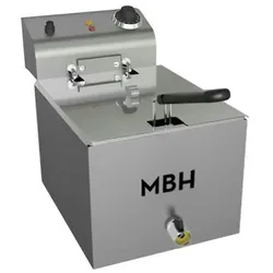 MBH - MAQUINARIA BAR HOSTELERÍA MBH - Professionelle Elektro Fritteuse 10 Liter mit Ablasshahn. Wirtschaftliche industrielle Friteuse für Bar, Restaurant und Großküchen..