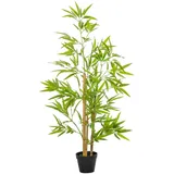 Outsunny Künstlicher Bambus mit Topf Baumdekoration 120cm