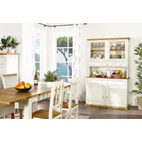 1a Direktimport Küchenbuffet Buffet Büffetschrank Anrichte - Pinie weiß Massivholz Landhausstil weiß