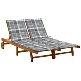 vidaXL Sonnenliege 114 x 123 x 85 cm Grau