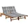 vidaXL Sonnenliege 114 x 123 x 85 cm Grau