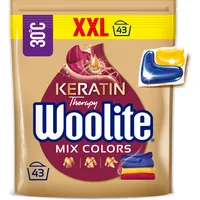 Woolite Color Caps 43 Stk Keratin Waschmittel Kapseln für Buntwäsche