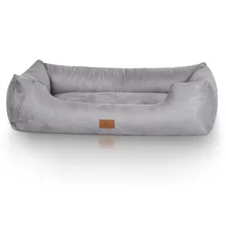 Knuffelwuff Hundebett Dreamline aus Velours grau XXXL