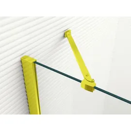 Glaszentrum Hagen Ares U-Duschkabine mit Drehtür rechts 75 x 80 cm gold/ESG