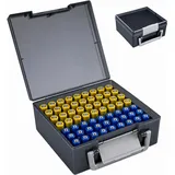 Relaxdays Batteriebox 8 x 17 x 16 cm 1-tlg. grau/schwarz