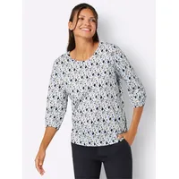 Sieh an! 3/4-Arm-Shirt in ecru-bleu-bedruckt | Gr.: 38