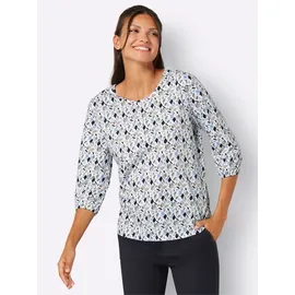 Sieh an! 3/4-Arm-Shirt in ecru-bleu-bedruckt | Gr.: 38