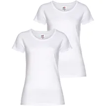 FRUIT OF THE LOOM Rundhalsshirt Weiß XS