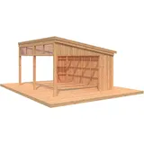 Palmako Pavillon Nova 13,0 m2 Kit Braun Tauchgrundiert 502 cm x 396 cm