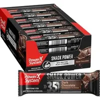 Power-System Proteinriegel Snack Power, 24 Riegel, Dark Chocolate, je 45g, pro Riegel 16g Protein