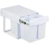 Relaxdays Einbaumülleimer 32 l Weiß