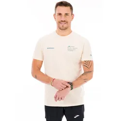 i-run.fr Kurzarmshirt Barcelona-Halbmarathon Herren vêtement running homme - Blanc - XS