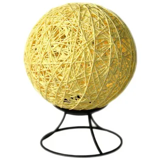 RADOLEO Tischleuchte aus Bast in beige - Bastkugel mit 6 warmweißen LED - Gr.: onesize