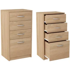 home collective Kommode, Hellbraun, Holzwerkstoff, 45x85x35 cm, Wohnzimmer, Kommoden, Kommoden