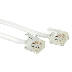 VALUE RJ12-Telefonkabel 6P4C, weiß, 15 m