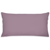 Tom Tailor Renforcé-Kissenhülle, 40x80 cm, 100% Baumwolle/ Renforcé, Kissenbezug mit farbigem Markenreißverschluss, UNI Lila (Cozy Mauve)