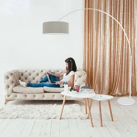 Steinhauer Bogenleuchte 180 cm Weiß