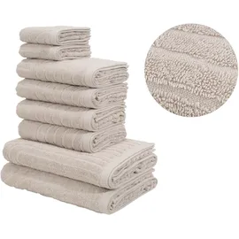 OTTO home Handtuchset Ognon 8-tlg. grau