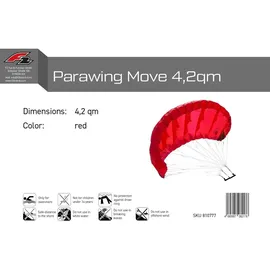 F2 Parawing Move Wingfoil Wing 4,2qm Rot 2025/26