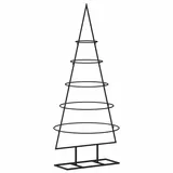 vidaXL Metall-Weihnachtsbaum für Dekorationen Schwarz 90 cm Modell 2