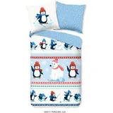 Good Morning Kinderbettwäsche Penguins Mehrfarbig 135 x 200 cm + 80 x 80 cm