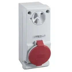 Schneider Electric 83046 Wandsteckdose verriegelt, 32A, 3p+E, 380-415 V AC, IP44