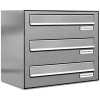 AL Briefkastensysteme Durchwurfbriefkasten Edelstahl Silber