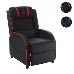 Fernsehsessel HWC-D68, HWC-Racer Relaxsessel TV-Sessel Gaming-Sessel, Kunstleder ~ schwarz/rot