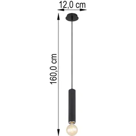 GLOBO Pendelleuchte Marion 1-flammig Schwarz matt 120 x 1600 mm