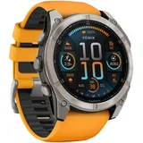 Garmin fenix 8 AMOLED 51 mm sapphire, graphit / titanium titan mit QuickFit Silikon-Armband 26 mm