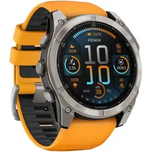 Garmin fenix 8 AMOLED 51 mm sapphire, graphit / titanium titan mit QuickFit Silikon-Armband 26 mm