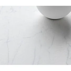 DeLife Esstisch Edge 200-300x100 Keramik Laminam®Statuarietto Weiß Wave Edelstahl ausziehbar, Esstische