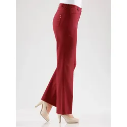 Funktionshose COSMA, Damen, Gr. 46, Normalgrößen, rot, 97% Baumwolle, 3% Elasthan, unifarben, lang, Hosen