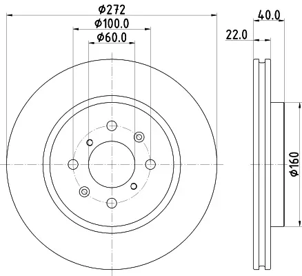 DON Bremsscheibe pcd15922 272mm 22mm für Suzuki
