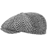 Lipodo Coarse Herringbone Schirmmütze Ballonmütze Fischgrätmuster Herren Herbst Winter grau M (57-58 cm) - M