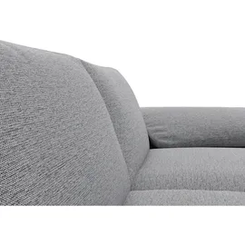 Livetastic Ecksofa Leder 3-Sitzer Dunkelgrau
