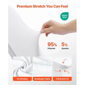 Vevor Stuhlhussen aus Polyester-Spandex 105 STK. Weiß, Abnehmbare & Waschbare & Dehnbare Stuhlüberzüge, Universell Passend für Esszimmer Partys Hochzeiten Bankette, Stuhlhüllen Stuhlbezüge
