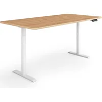 ESmart EZX-132WM 160x80cm Ahorn-Nachbildung Ergonomischer Steh-Sitz-Schreibtisch Stufenlos elektrisch höhenverstellbar
