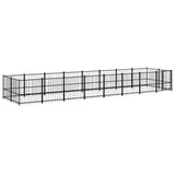 vidaXL Hundezwinger 15,02 m2 Stahl Schwarz